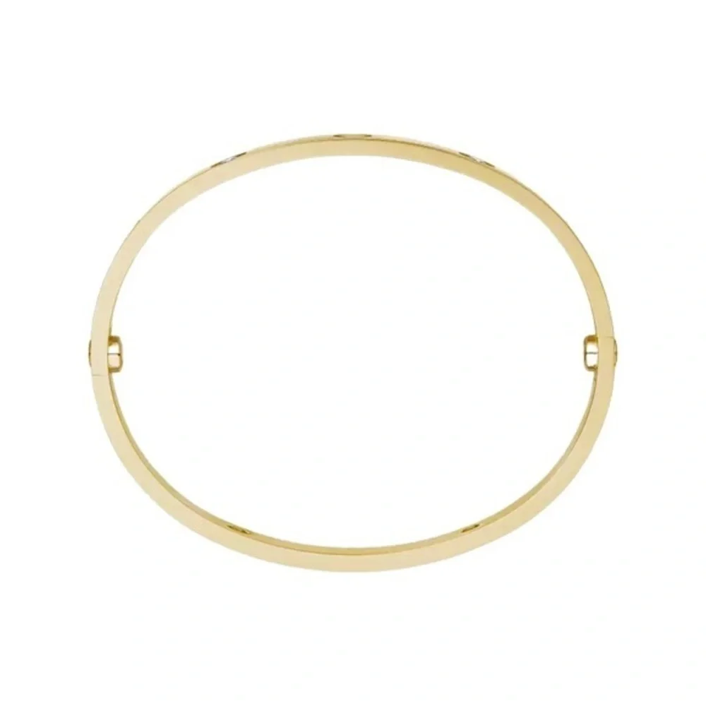 Generic Screw Bangle Bracelet with Stones and Screw Driver Gold